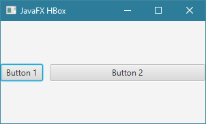 طريقة تحديد مساحة كل عنصر في ال HBox في JavaFX