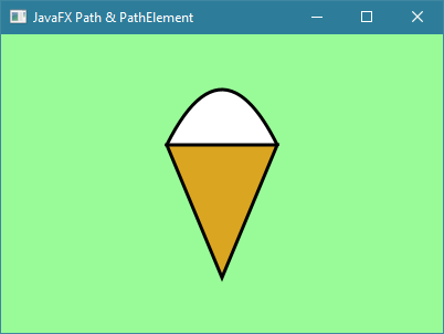مثال حول الكلاس Path و الكلاسات التي ترث من الكلاس PathElement في javafx