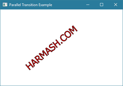 مثال حول Parallel Transition في JavaFX