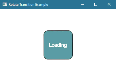 مثال حول Rotate Transition في JavaFX