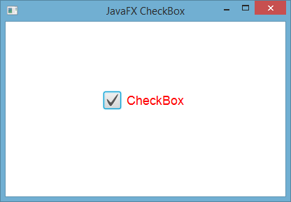 طريقة تغيير حجم و لون خط الكائن CheckBox في javafx