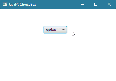 طريقة جعل أول عنصر في ال ChoiceBox مختاراً بشكل إفتراضي في javafx