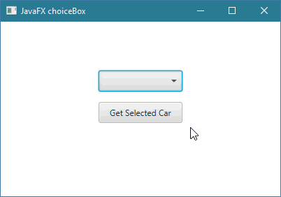 طريقة معرفة العنصر الذي قام المستخدم باختياره من ضمن العناصر الموجودة في ChoiceBox عند النقر على زر في javafx