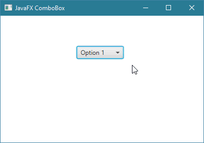 طريقة جعل أول عنصر في ال ComboBox مختاراً بشكل إفتراضي في javafx