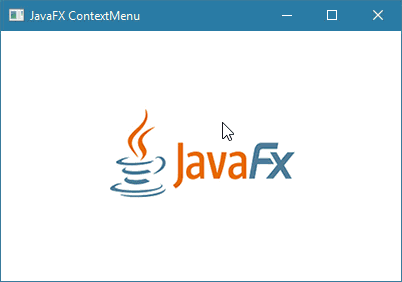 طريقة إظهار قائمة ContextMenu عند النقر على زر الفأرة الأيمن في javafx