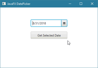 طريقة عرض قيمة ال DatePicker في Label عند النقر على Button في javafx