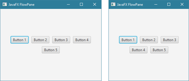 طريقة إضافة مسافة فارغة بين الأشياء التي نضيفها في FlowPane في JavaFX
