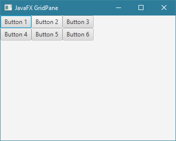 طريقة وضع محتوى الصفحة في GridPane في JavaFX