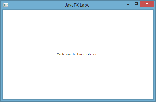 طريقة إضافة Label في javafx