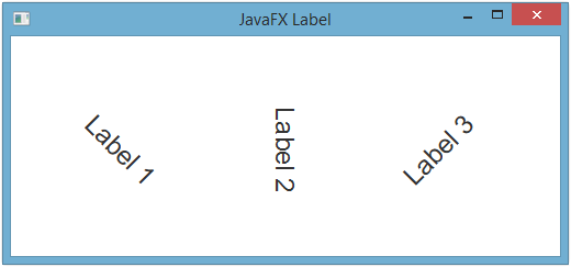 طريقة عرض نص الـ Label بشكل مائل في javafx