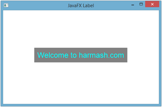 طريقة تغيير لون الكائن Label و إضاقة هامش حوله في javafx