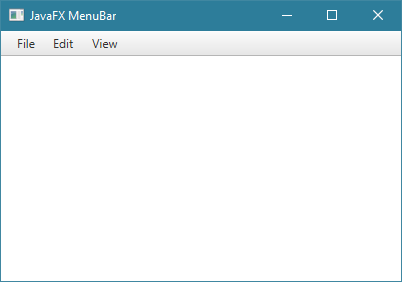 طريقة إنشاء شريط قوائم MenuBar و إضافة قوائم Menu فيه في javafx