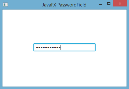 طريقة إضافة PasswordField في javafx