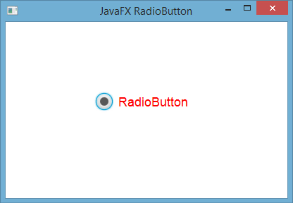 طريقة تغيير حجم و لون خط الكائن RadioButton في javafx