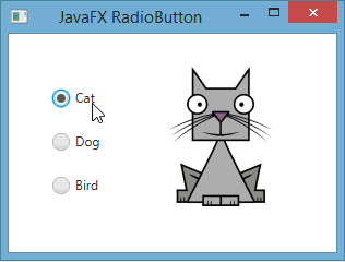 طريقة تنفيذ أوامر عند النقر على الـ RadioButton في javafx