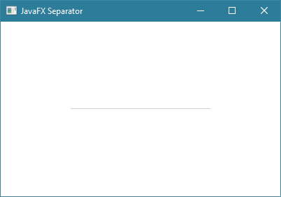 طريقة إضافة Separator أفقي في javafx