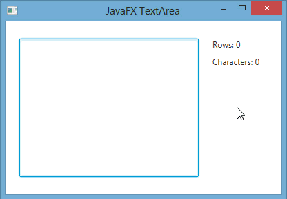طريقة حساب عدد الأحرف و الأسطر المدخلة في الـ TextArea في javafx