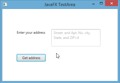 طريقة الحصول على النص المدخل في الـ TextArea عند النقر على زر في javafx