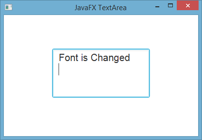 طريقة تغيير حجم خط الكائن TextArea في javafx