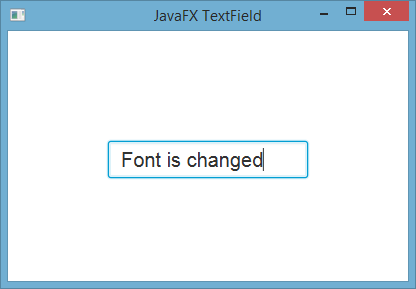 طريقة تغيير حجم خط الكائن TextField في javafx