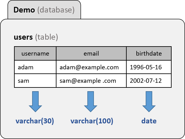 أهم أنواع البيانات في SQL