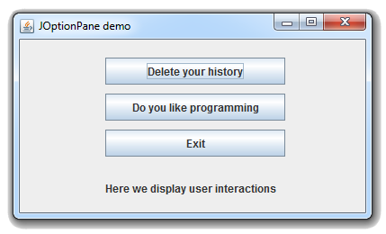 طريقة إضافة JOptionPane يمثل confirm dialog في جافا