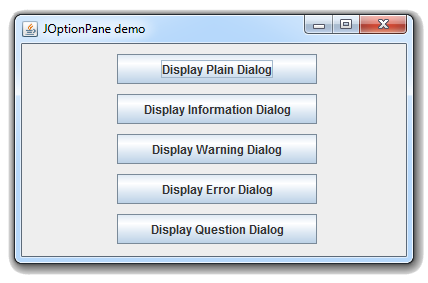 طريقة إنشاء JOptionPane يمثل message dialog في جافا