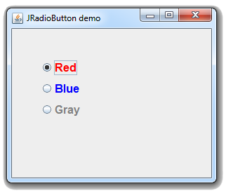 تغيير لون و حجم و نوع خط ال JRadioButton