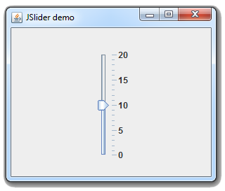 طريقة عرض ال JSlider عامودياً مع تحديد أصغر و أكبر قيمة فيه, بالإضافة إلى إظهار خطوط بجانبه في جافا
