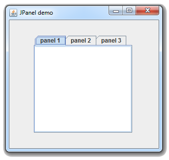 طريقة إنشاء JTabbedPane و إضافة Panels بداخله. ثم إضافته في النافذة