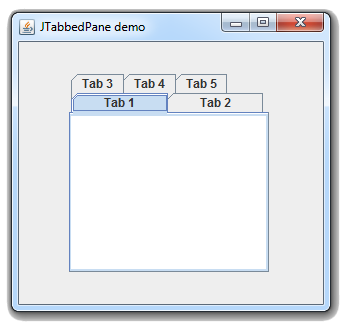 طريقة ظهور ال tabs في ال JTabbedPane في حال إستخدام ال JTabbedPane.WRAP_TAB_LAYOUT