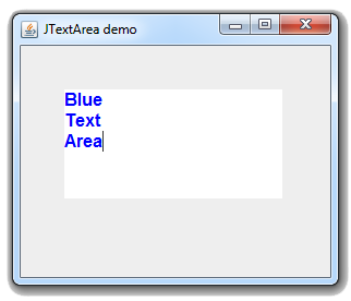 تغيير لون و حجم و نوع خط ال JtextArea في جافا