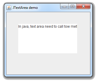 طريقة جعل النص يظهر بداخل ال jtextarea في ال JFrame