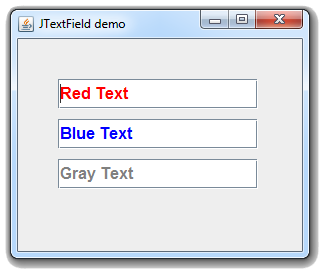 تغيير لون و حجم و نوع خط ال JtextField
