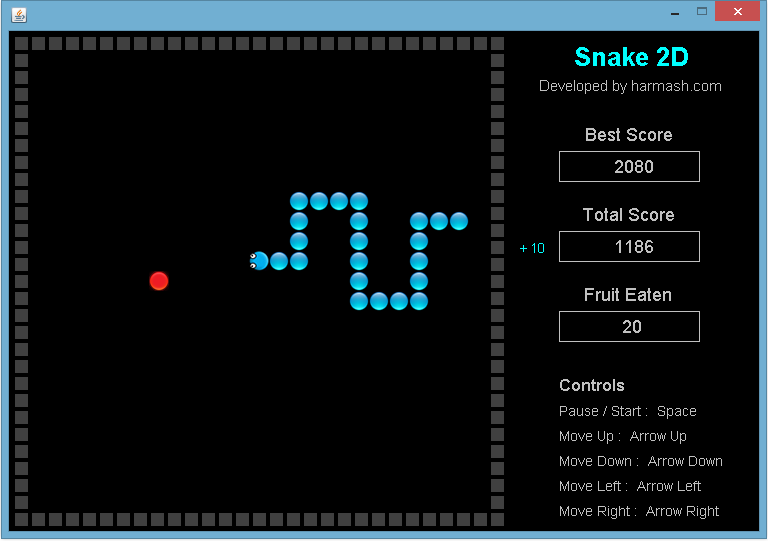 java swing 2d snake game source code تحميل كود لعبة الأفعى في جافا